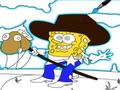 Cowboy Spongebob lliwio i chwarae ar-lein